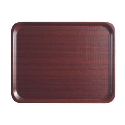 Obdélníkový protiskluzový servírovací tác Mykonos v mahagonovém provedení, Cambro, obdelníkový tvar, Mahagon, 325x530mm…